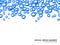 Thumb up background for social network, video, chat and stream. Vector blue round hand icon floating, web and mobile