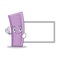 Thumb up with board ruler character cartoon design