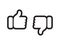 Thumb up down vector like and unlike line icons