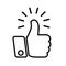 Thumb up icon, i like it, Yes, good â€“ vector