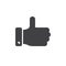 Thumb up icon vector, filled flat sign