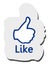 thumb up like button isolated