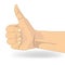 Thumb up like hand symbol vector