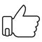 Thumb up opportunity icon outline vector. Business success