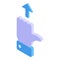 Thumb up realization icon isometric vector. Self education
