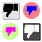 Thumbs down dislike. flat vector icon