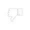 Thumbs down dislike. flat vector icon