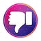 Thumbs down icon creative trendy colorful round button illustration