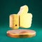 Thumbs Down icon. Fortuna Gold Thumbs Down symbol on golden podium