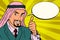 Thumbs up, Arab businessman do like