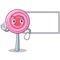 Thumbs up with board cute lollipop character cartoon