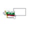 Thumbs up with board flag bulgarian hoisted on cartoon pole
