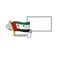 Thumbs up with board flag united arab emirates shaped cartoon