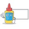 Thumbs up with board glue bottle character cartoon