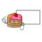 Thumbs up with board pancake with strawberry character cartoon