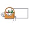Thumbs up with board picnic basket character cartoon