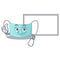 Thumbs up with board surgical mask isolated with the mascot