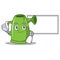 Thumbs up with board watering can character cartoon