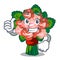 Thumbs up bouquets flower on the character shape