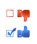 Thumbs up check mark tick illustration design