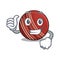 Thumbs up cricket ball isolated in the cartoon