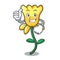 Thumbs up daffodil flower character cartoon