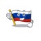 Thumbs up flag russian stored in cartoon cupboard