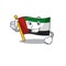 Thumbs up flag united arab emirates isolated cartoon