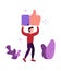 Thumbs up hand. Man with thumbs up icon. Testimonials, feedback illustration. Customer review concept.
