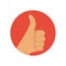 Thumbs up icon.