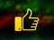 Thumbs up icon abstract bokeh dark background