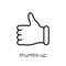 Thumbs up icon. Trendy modern flat linear vector Thumbs up icon