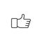 Thumbs up, like outline icon