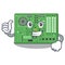 Thumbs up motherboard in the a cartoon shape