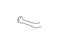 Thumbs up movement. Hand drawn cartoon outline animation of a hand giving a like or a thumb up