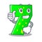 Thumbs up number seven sign on door cartoon