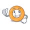 Thumbs up onion ring character cartoon