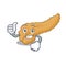 Thumbs up pancreas character cartoon style