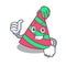 Thumbs up party hat character cartoon