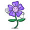Thumbs up periwinkle flower character cartoon