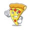 Thumbs up pizza slice character cartoon