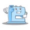 Thumbs up sewing machine emoticon character