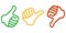 Thumbs Up & Thumbs Down - Rating System - Icons