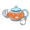 Thumbs up transparent teapot character cartoon