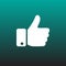 Thumbs up vector icon illustration graphic design.