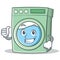 Thumbs up washing machine character cartoon