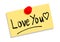 Thumbtack note Love You