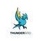 Thunder bird mascot vector illustration