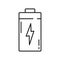 Thunder bolt lighting power battery outline sign