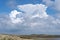 Thunder cloud formation - cumulonimbus above a dune landscape on Terschelling The Netherlands